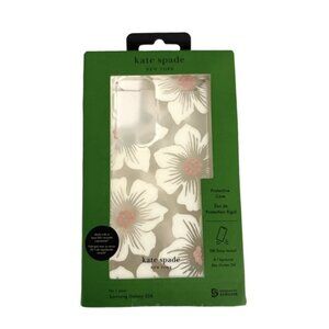 NEW Kate Spade Samsung Galaxy S24 Phone Case Crystal Floral White Pink